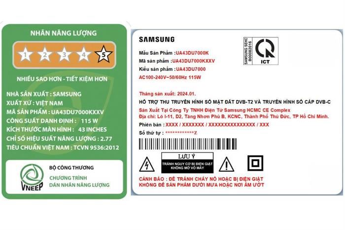 Smart Tivi Samsung 4K 43 Inch UA43DU7700